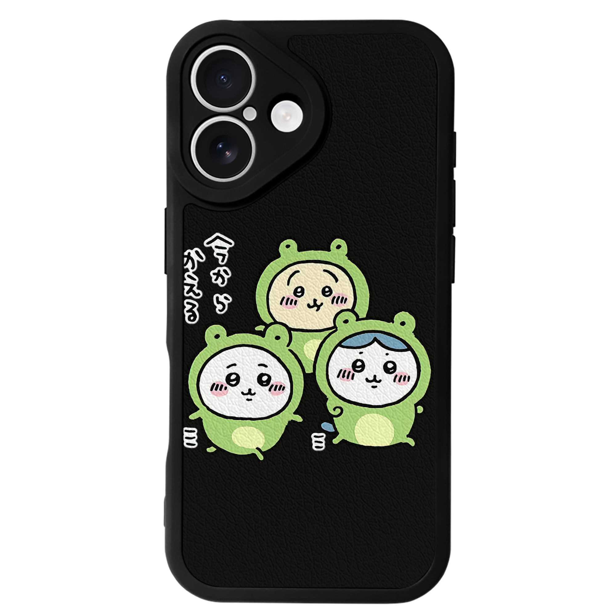 （画像用） ちいかわ ハチワレ Chii-kawa hachiware 【iPhone 16シリーズ対応】シリコンスマホケース（レザー調） 材質：シリコン